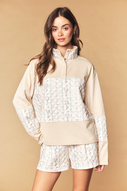 Vintage Floral Quilted Lounge Set