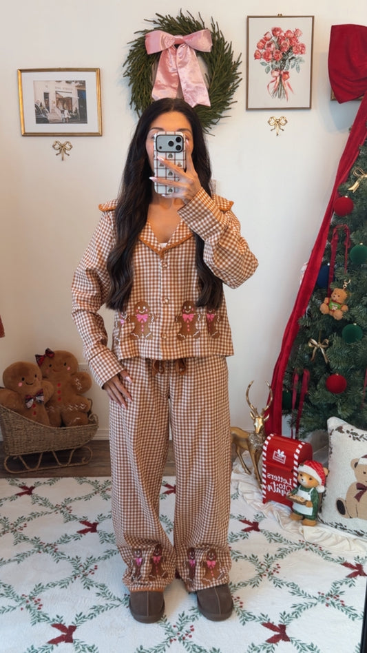 Gingerbread Lane Gingham PJs - Restocked