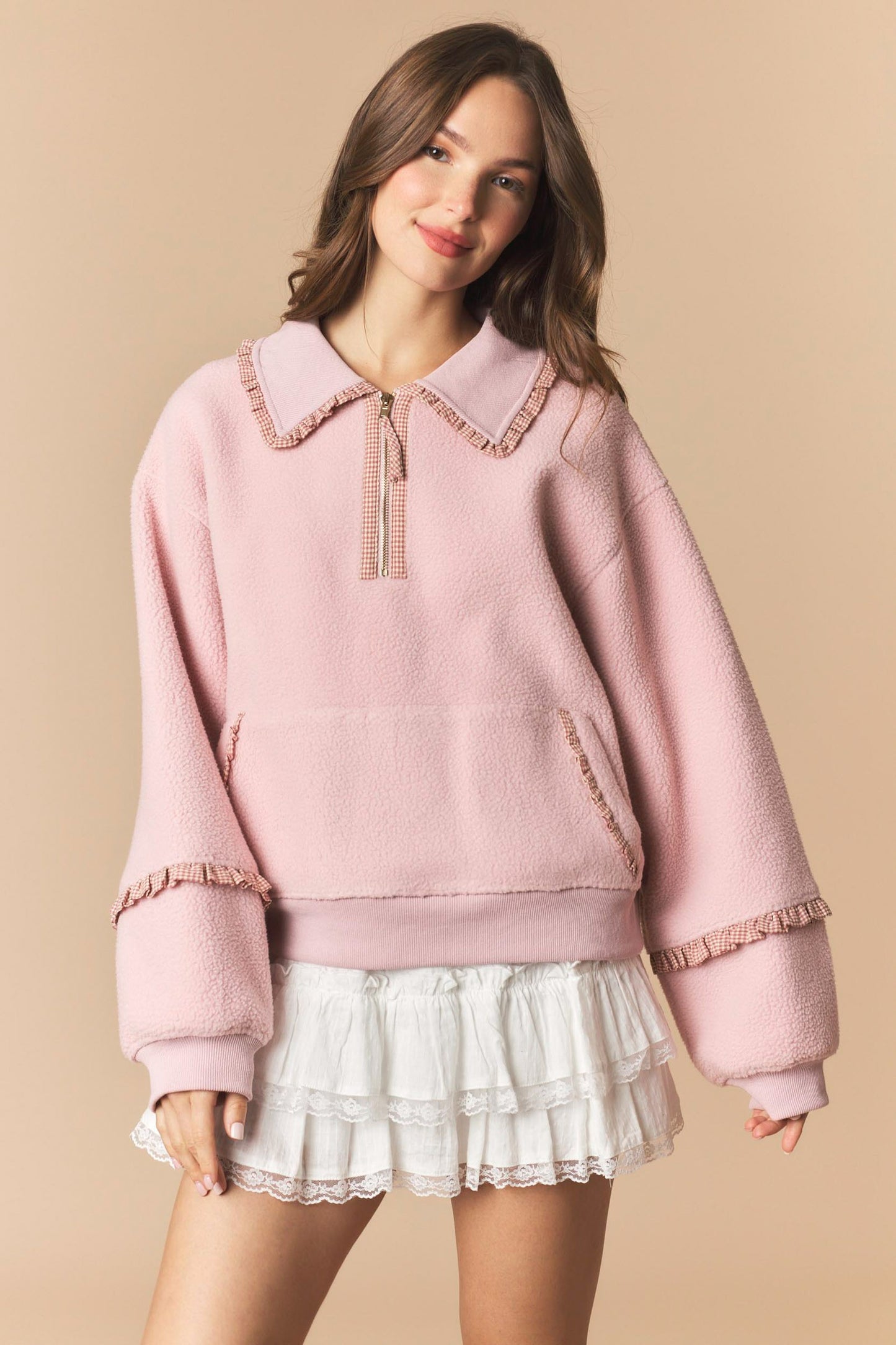 Dragon Fly Inn Mornings Pullover Pink