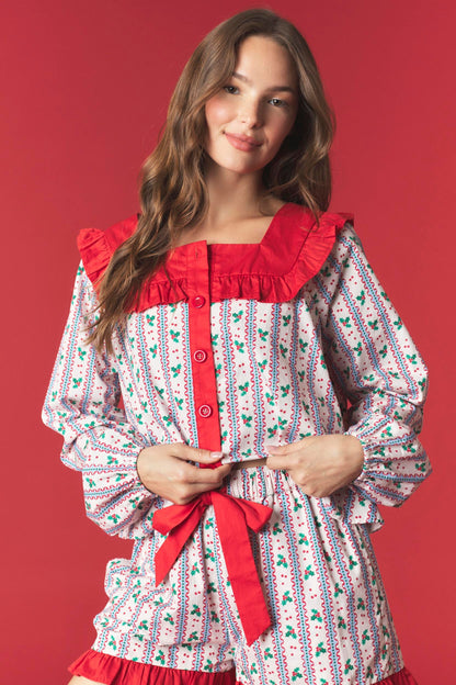 Mistletoe Kiss Pajama Set