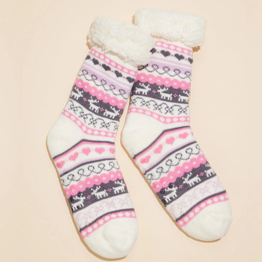 Fuzzy Christmas Socks - One Size
