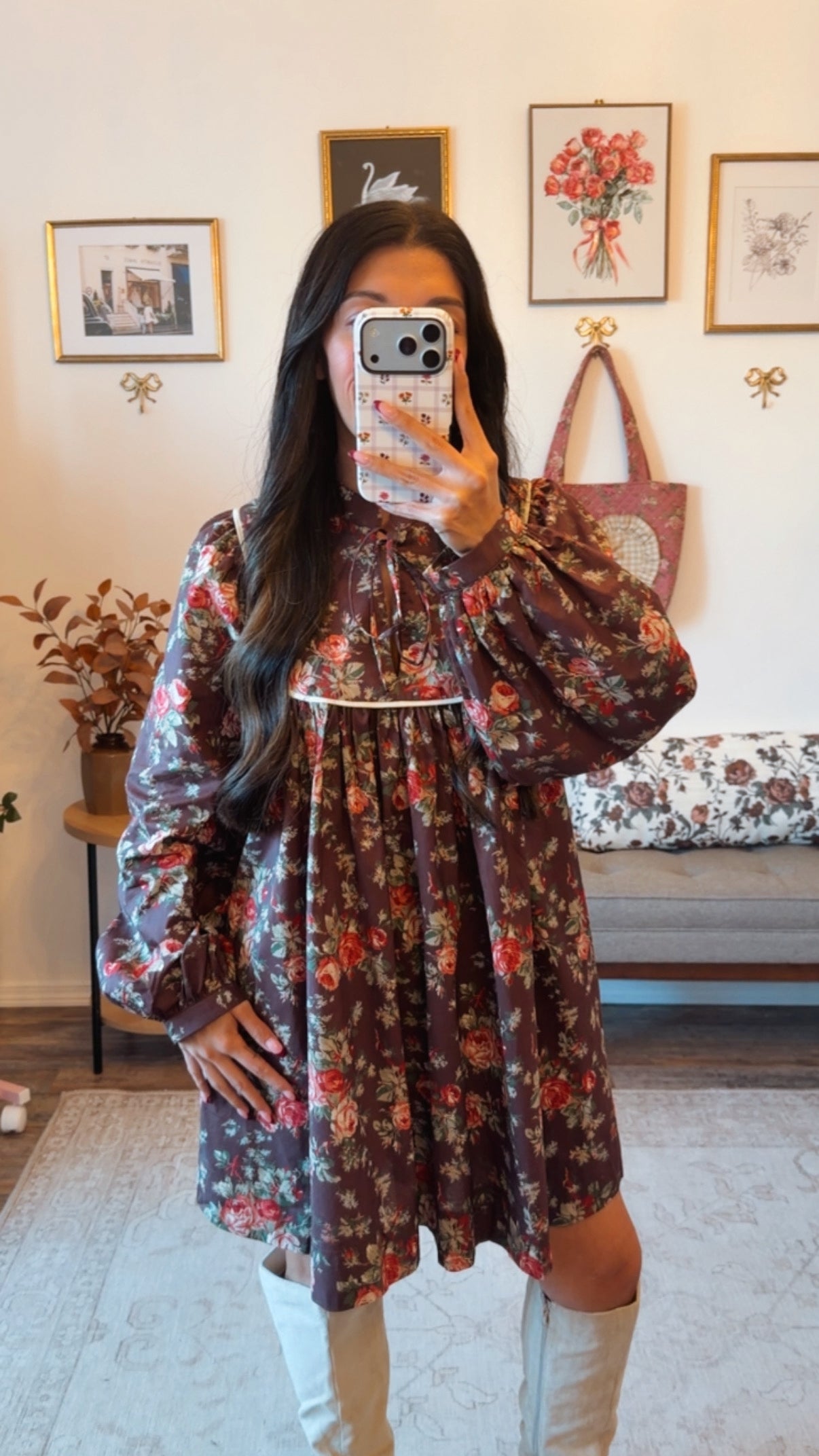 Chocolate Covered Roses Mini Dress
