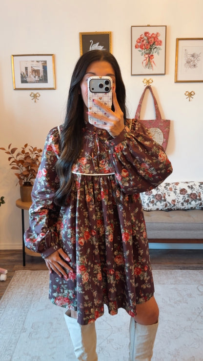Chocolate Covered Roses Mini Dress