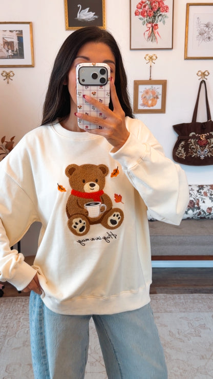 Jumbo Coffee Morning Teddy Sweater