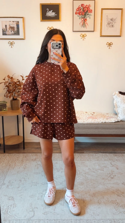 Cocoa Dottie Lounge Set - Brown