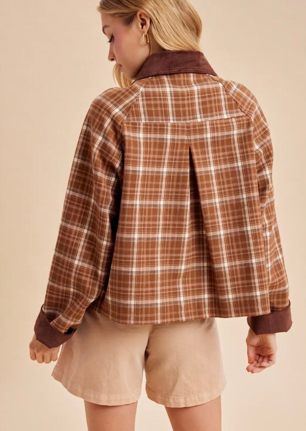 Harvest Heritage Plaid Barn Jacket - Caramel