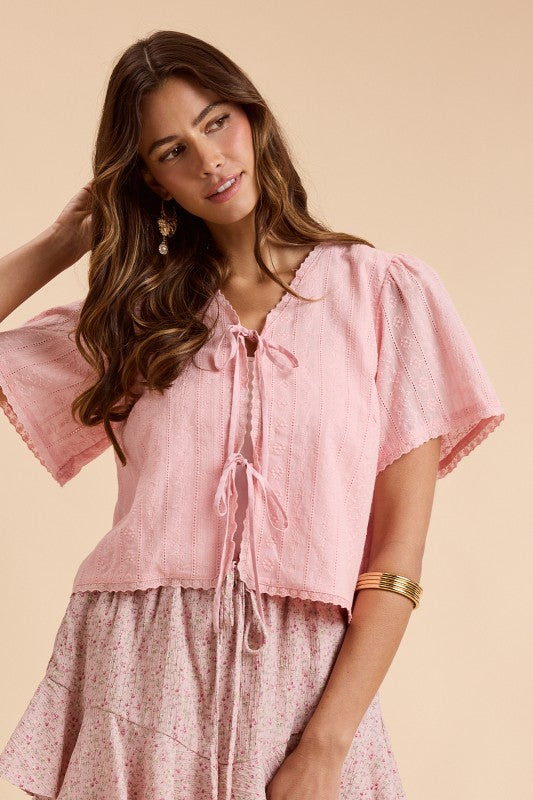 Blush Belle Bow Top