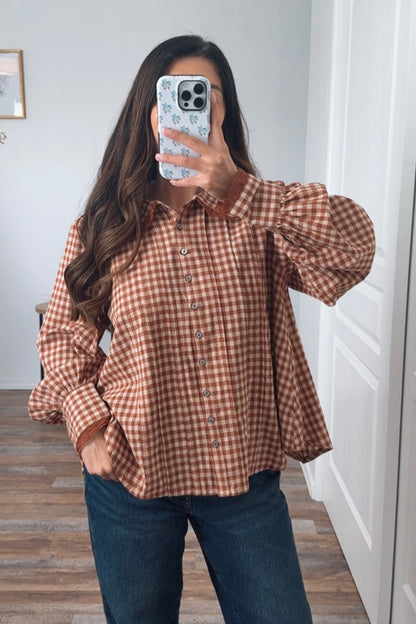 Cider Lane Gingham Top