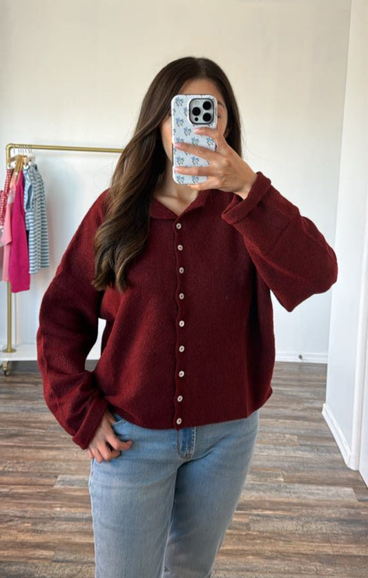 Evermore Cardigan - Wine