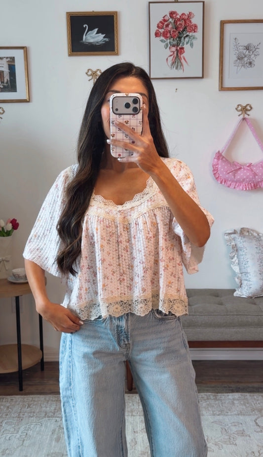 Pink Princess Lace Top