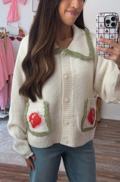 Strawberry Cardigan