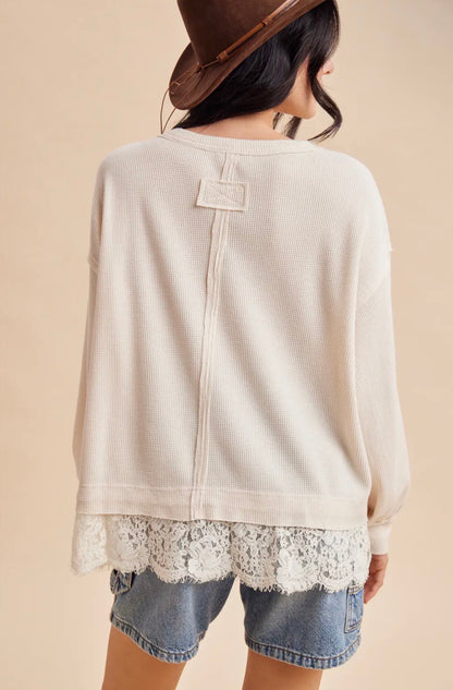 Cottage Lace Top - Cream