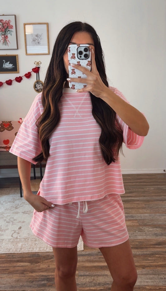 Strawberry Milkshake Stripe Set