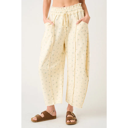 Butter Yellow Barrel Pants