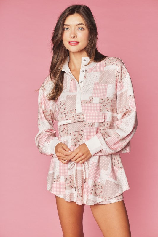 Main Street Patchwork Set - Mauve/Taupe