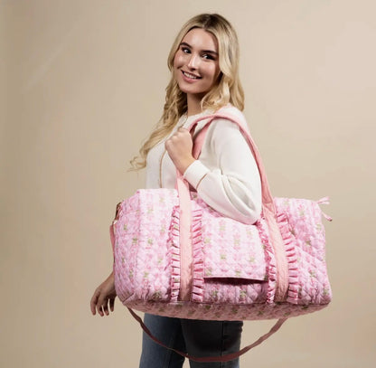 Blooms & Bows Blush Duffle Bag Preorder 1 week