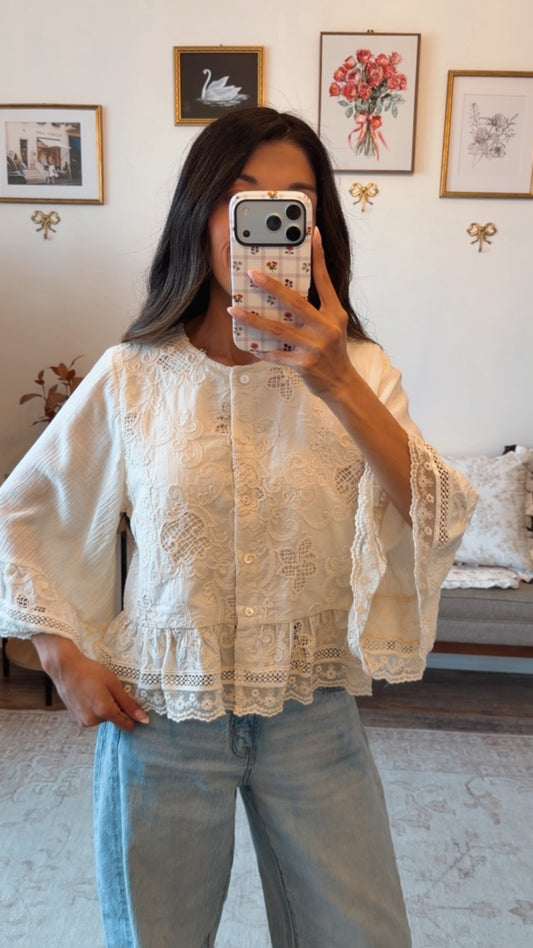Ivory Petals Grace Blouse