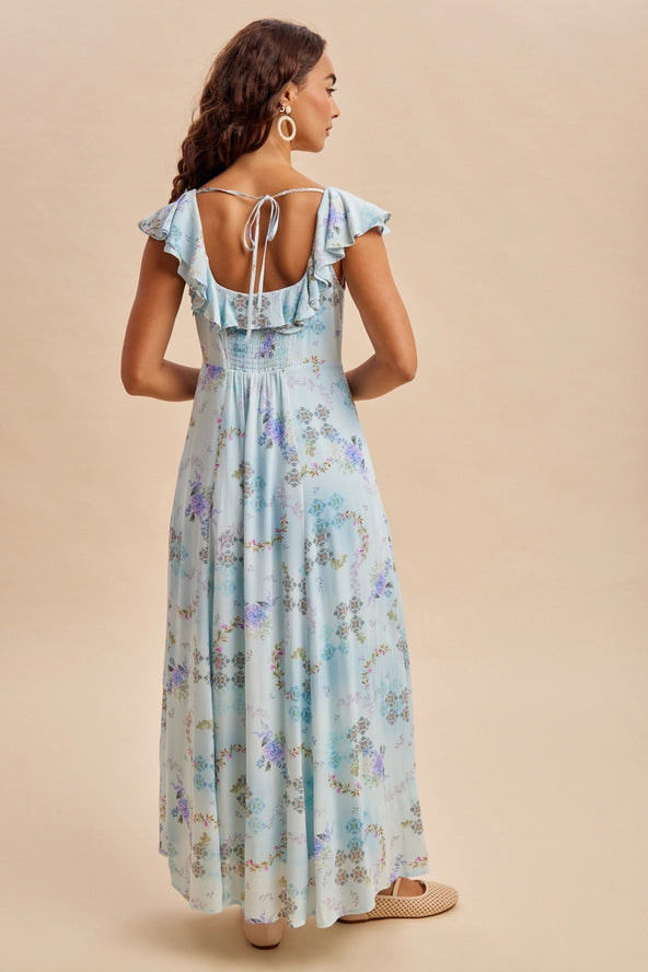 Blue Garden Maxi Dress