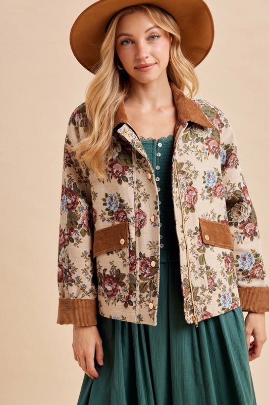 Vintage Rose Barn Jacket - Restock Ship Now