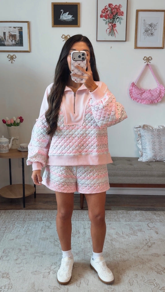 Rosie Cottage Half-Zip Quilted Set