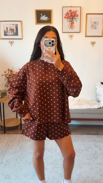 Cocoa Dottie Lounge Set - Brown