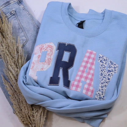 Pray Patchwork Crew - Blue