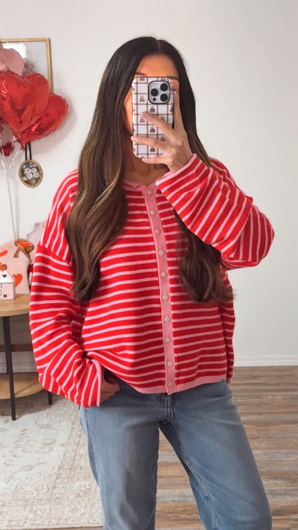 Juliette Cardigan - Pink/Red