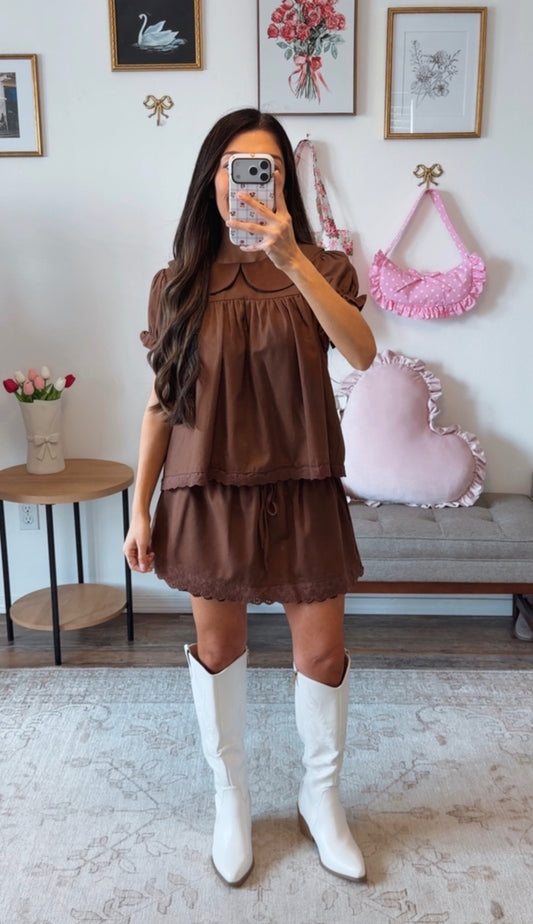 Maple Lace Skort Set
