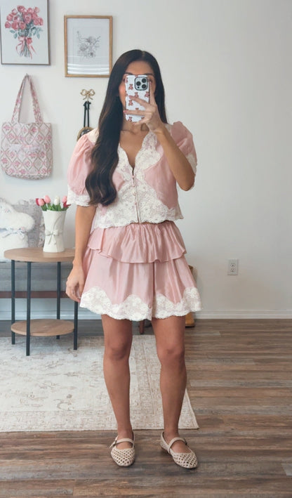 Lady Daphne Lace Set (Pink)