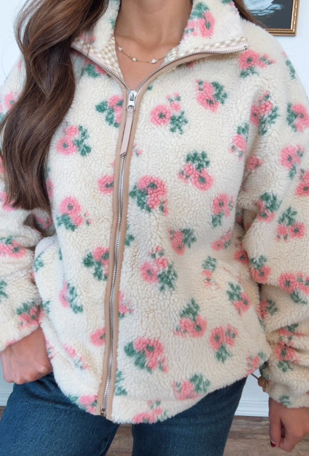 Blush Petal Sherpa Jacket