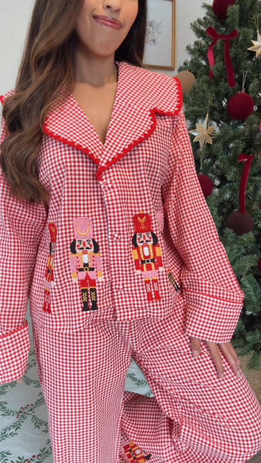 Nutcracker Gingham Pajama Set