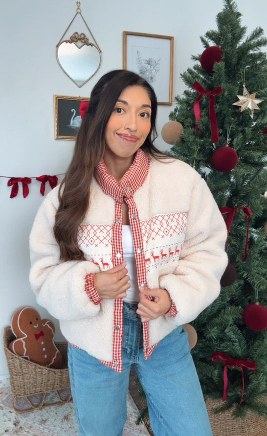 Cozy Holiday Sherpa Jacket