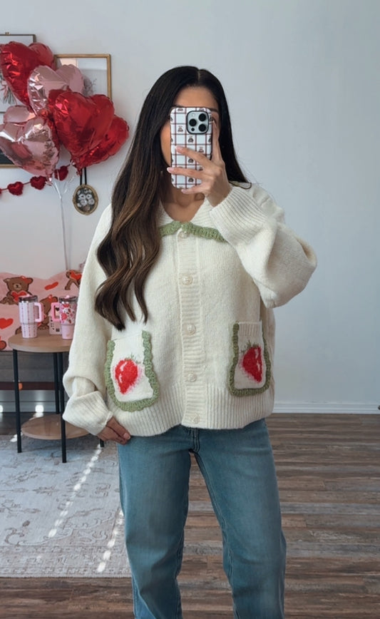 Strawberry Cardigan