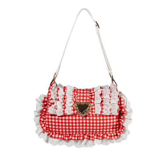 Seaside Sweetheart Gingham Shoulder Bag