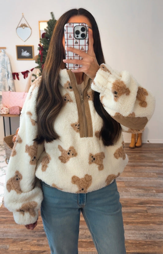 Cozy Teddy Sherpa Pullover