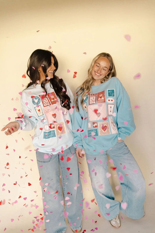 Love Letters Crewneck - Blue