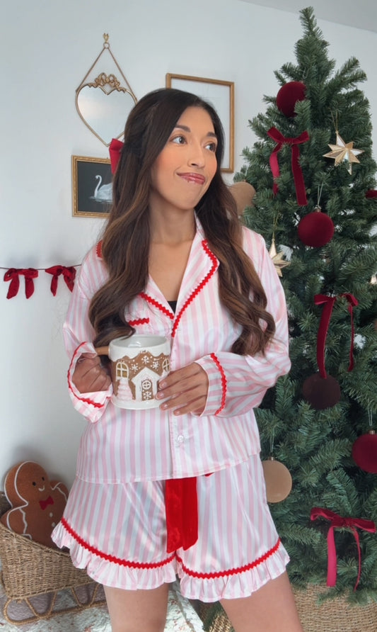 Merry & Bright Stripe Satin Set