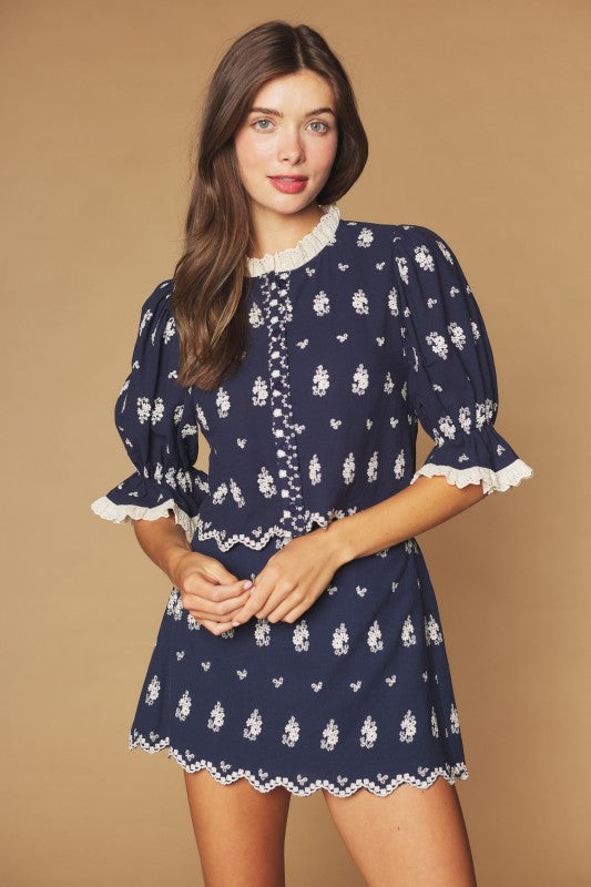 Charlotte Lace Navy Set