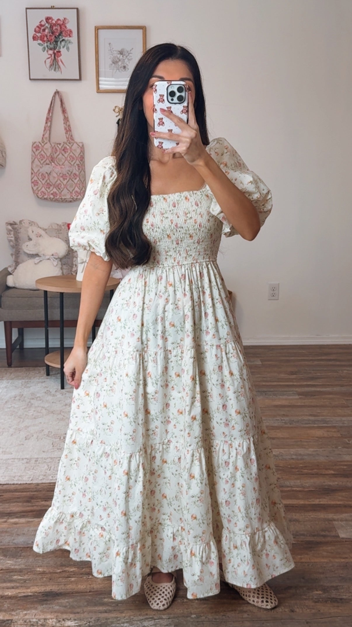 Evelyn Floral Midi Dress