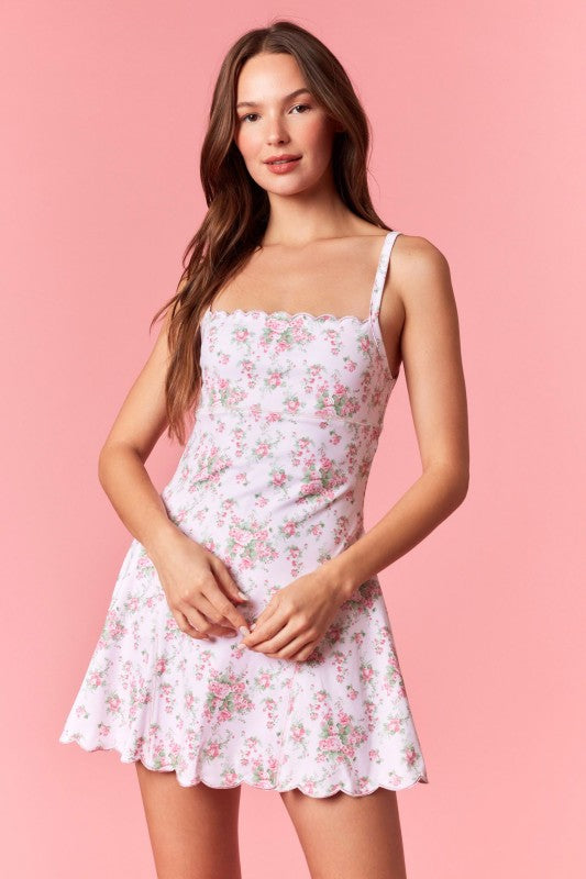 Pink Garden Athletic Dress