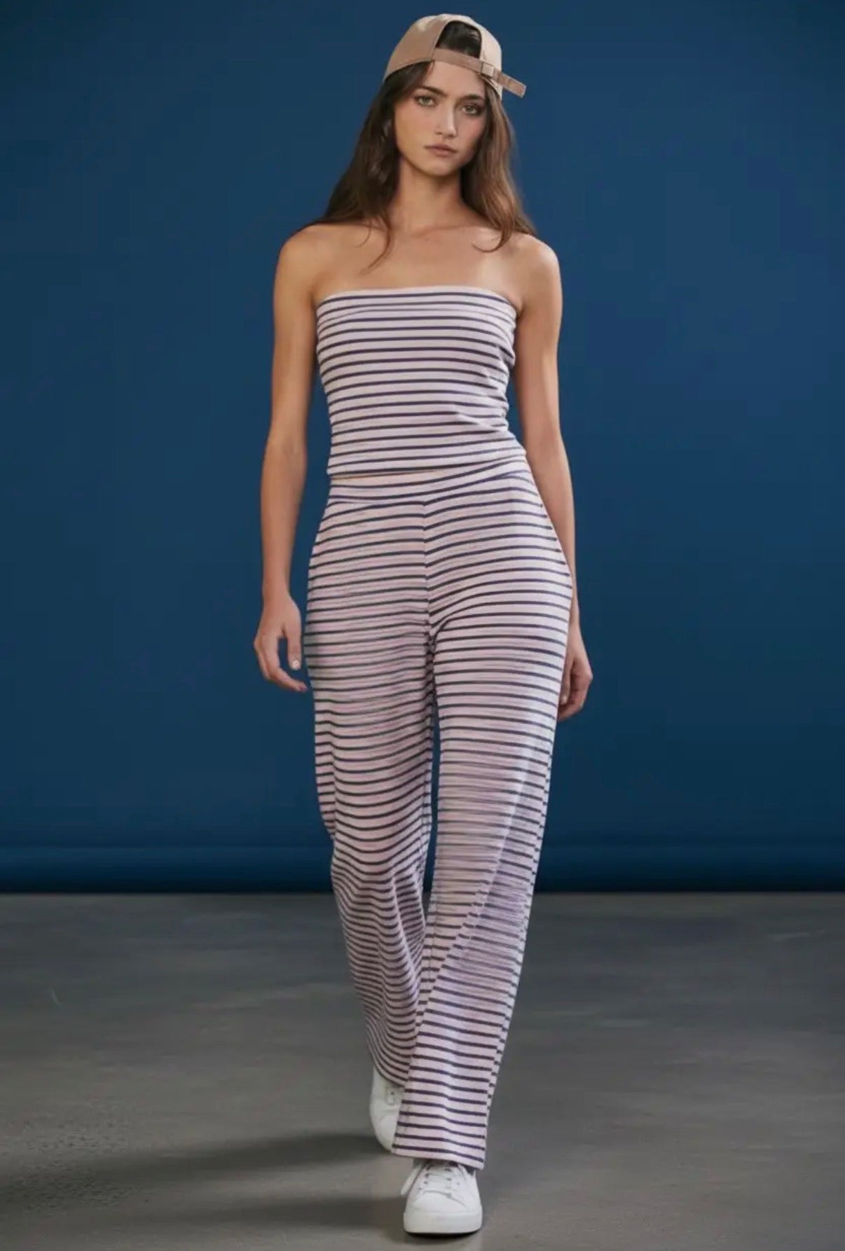 Stripe Set (Navy/Pink)