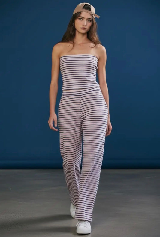 Stripe Set (Navy/Pink)