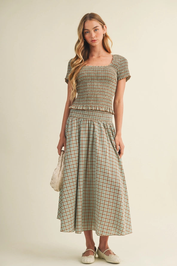 Caramel Candy Apple Skirt Set