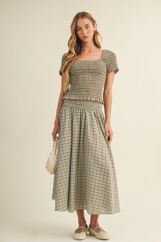 Caramel Candy Apple Skirt Set