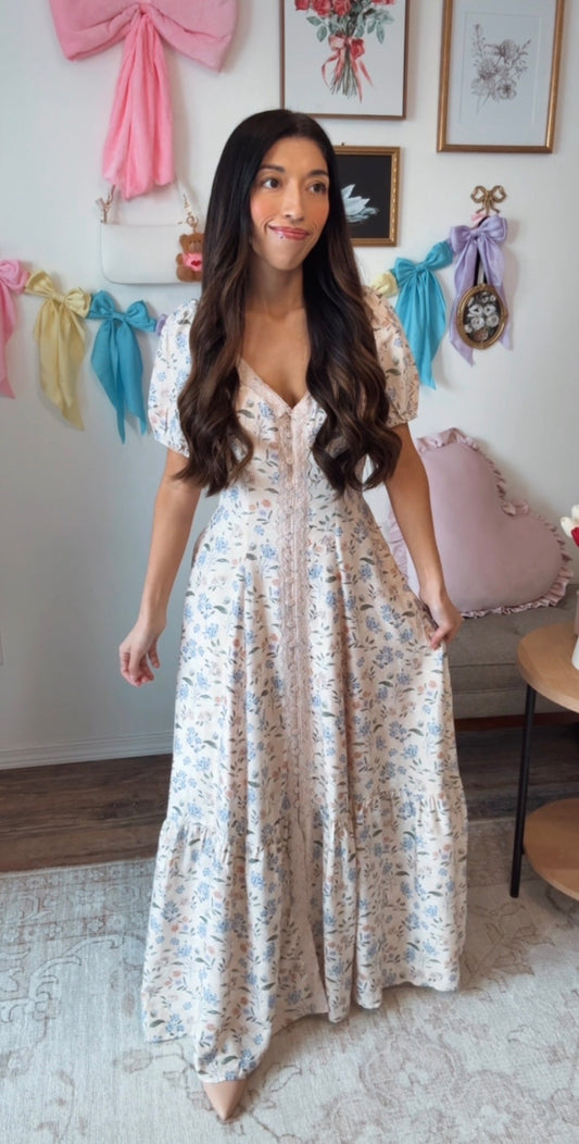 Soft Skies Floral Maxi