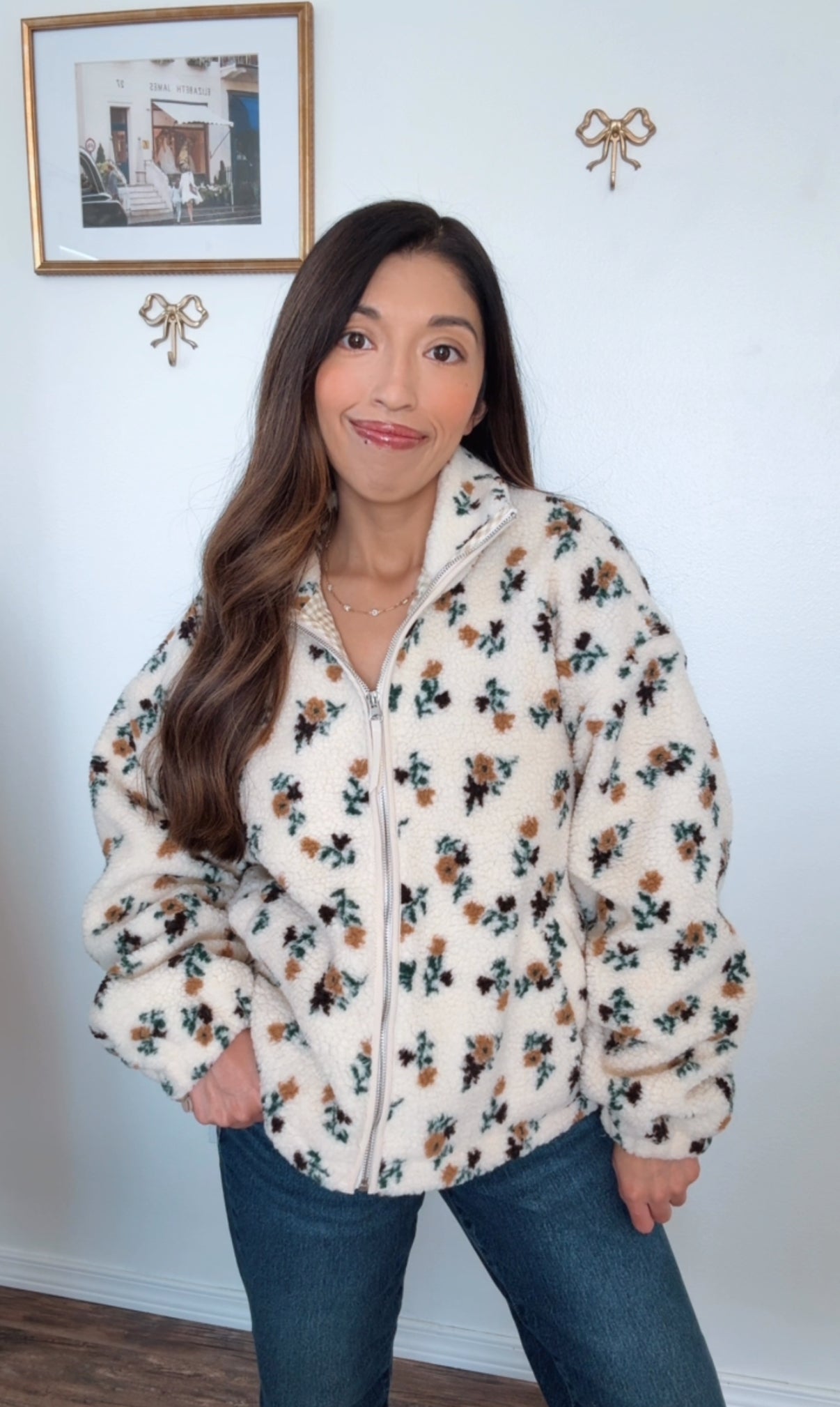 Country Blooms Sherpa Jacket