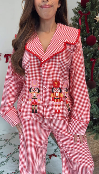 Nutcracker Gingham Pajama Set