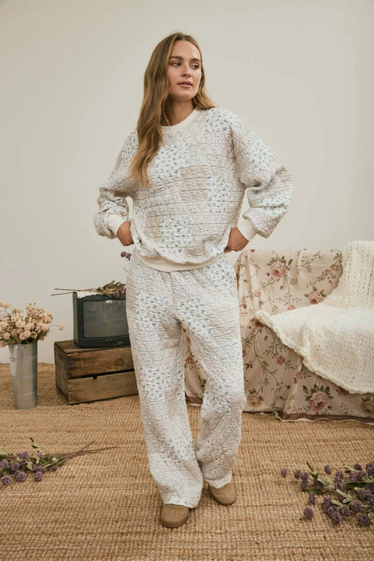 Willa Floral Quilted Patchwork Pant Set
