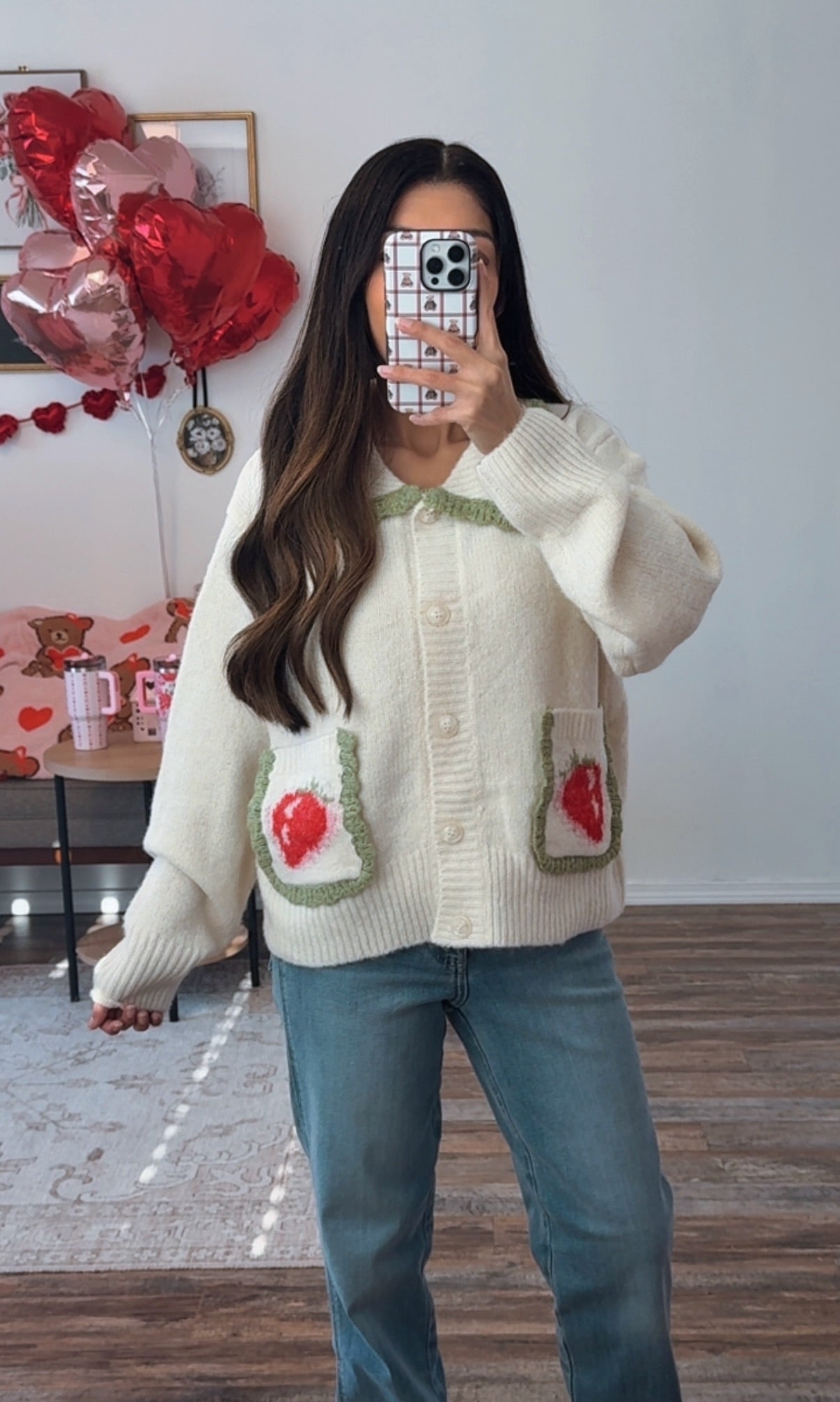 Strawberry Cardigan
