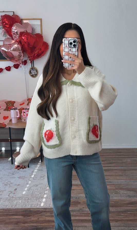 Strawberry Cardigan